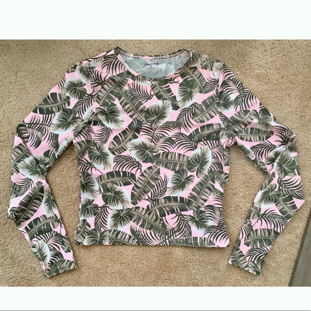 Lands’ End M Rash Guard SPF shirt